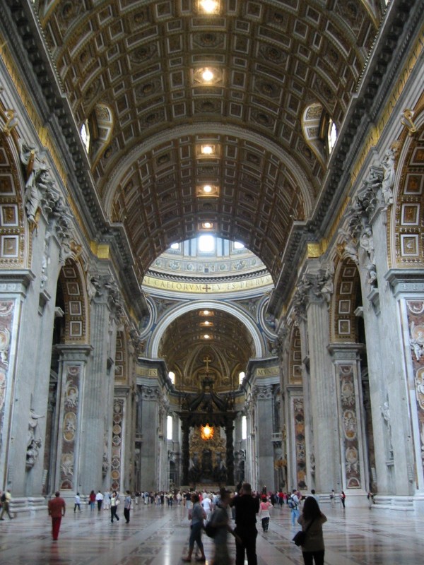 View of the nave from just inside the entrance